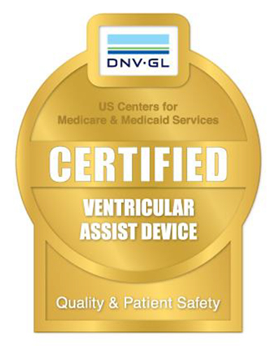 designation as a certified Ventricular Assist Device (VAD) facility