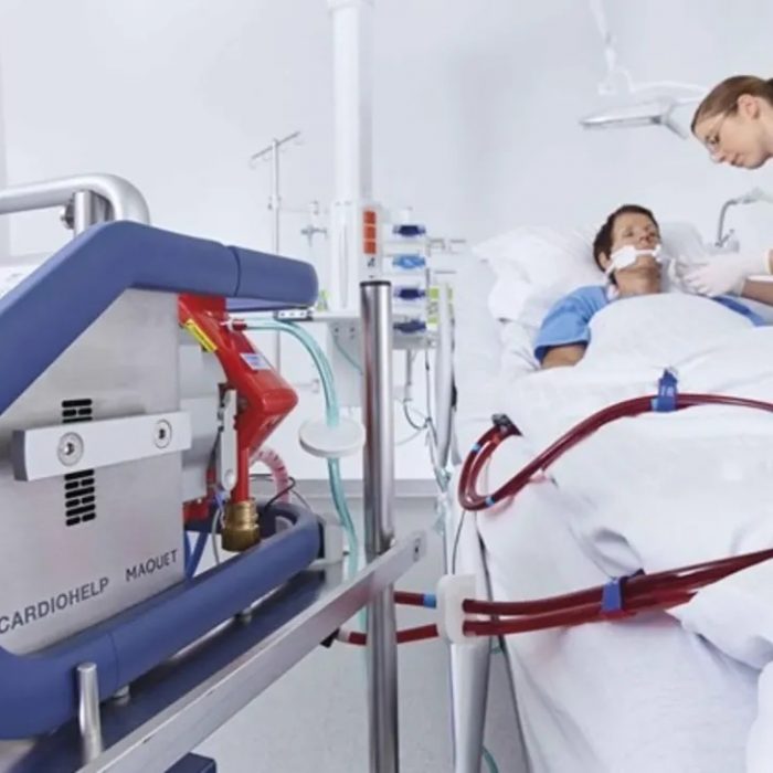 Patient in hospital bed