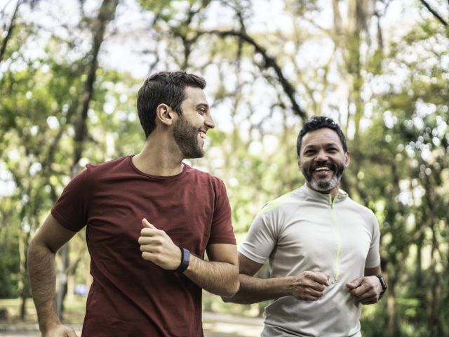 Friends running together