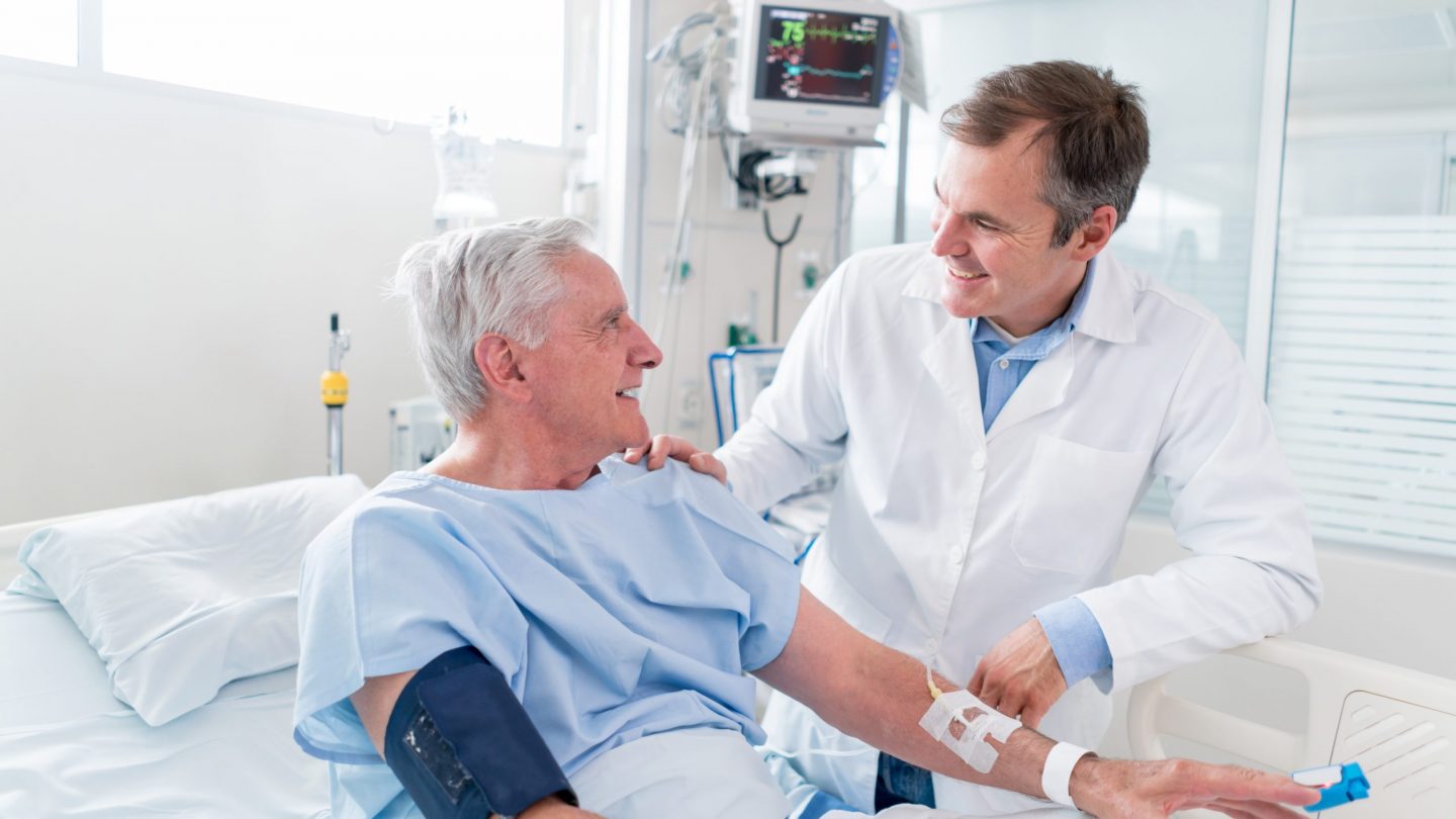 Senior man at ER