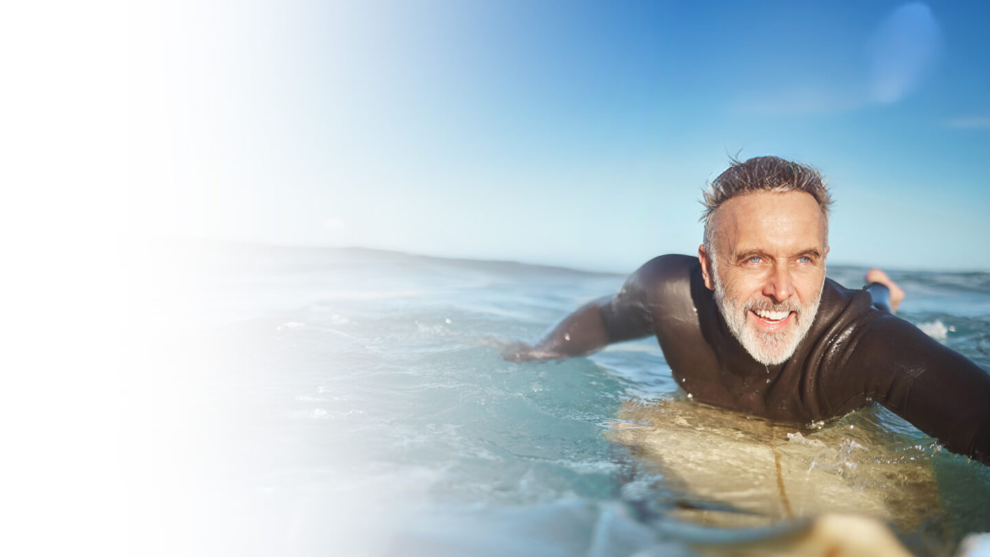 man surfing