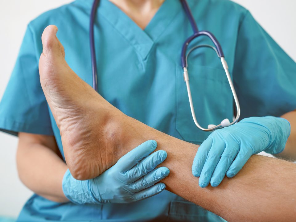 provider checking ankle